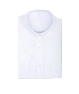 NM Williams H945B Short Sleeve White Men Oxford Shirt