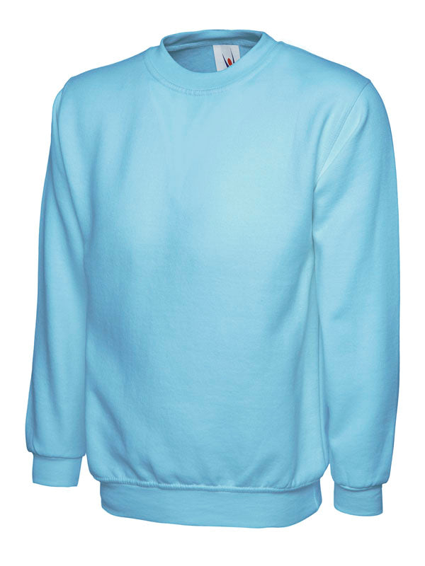 Uneek UC203 Men Polycotton Classic Sweatshirt Sky Blue