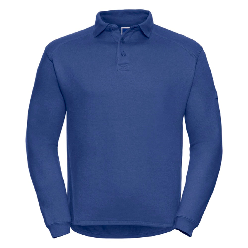 Russell R-012M Men Heavy Duty Sweatshirt Collared Royal Blue, Size - Large