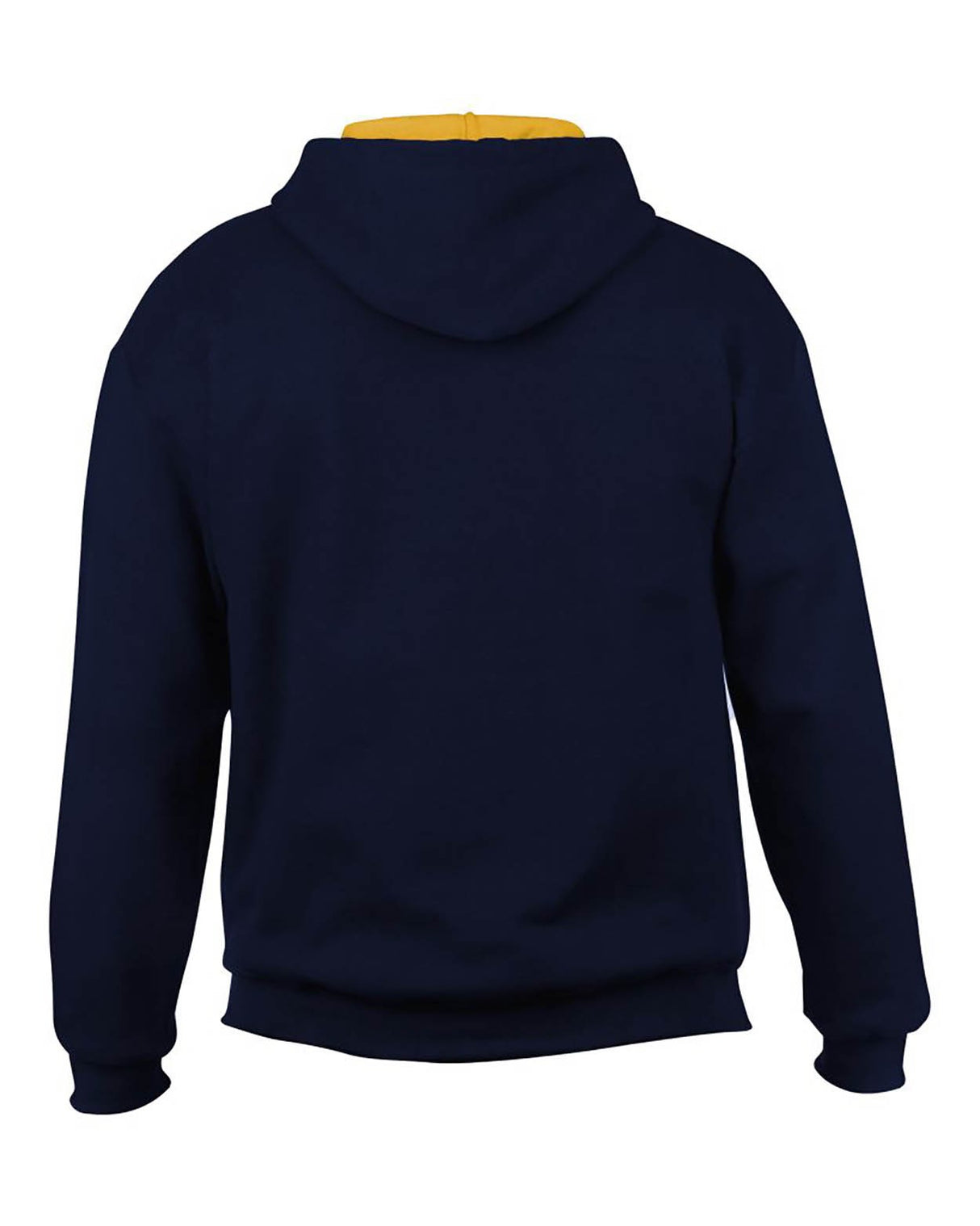 Gildan GD55 Men Hooded Sweatshirt Contrast Navy/Gold Size - XL