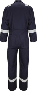 Bulwark CAD6 Deluxe FR Coverall Hi Vis Flame Retardant Anti-static 350Gsm Navy