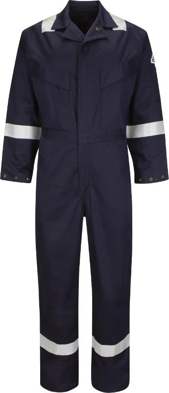 Bulwark CAD6 Deluxe FR Coverall Hi Vis Flame Retardant Anti-static 350Gsm Navy