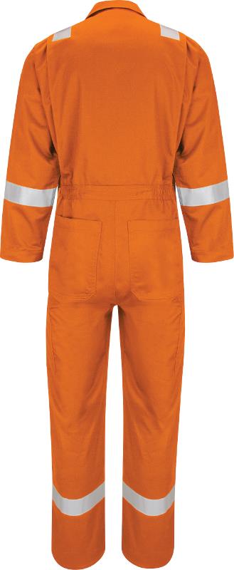 Bulwark CAD6 Work FR Coverall Deluxe Hi Vis Flame Retardant Anti-static 350Gsm Orange