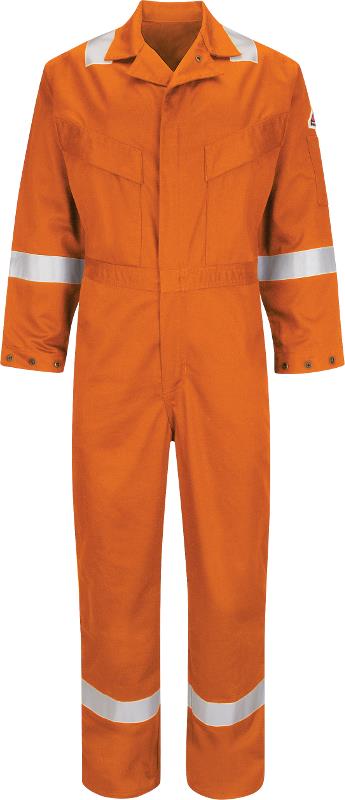 Bulwark CAD6 Work FR Coverall Deluxe Hi Vis Flame Retardant Anti-static 350Gsm Orange
