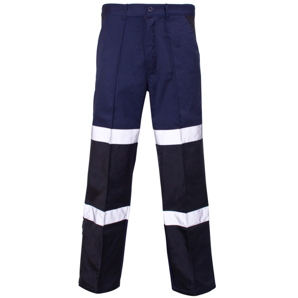 Supertouch Hi Vis Ballistic Men Work Trousers Navy, Size - 38