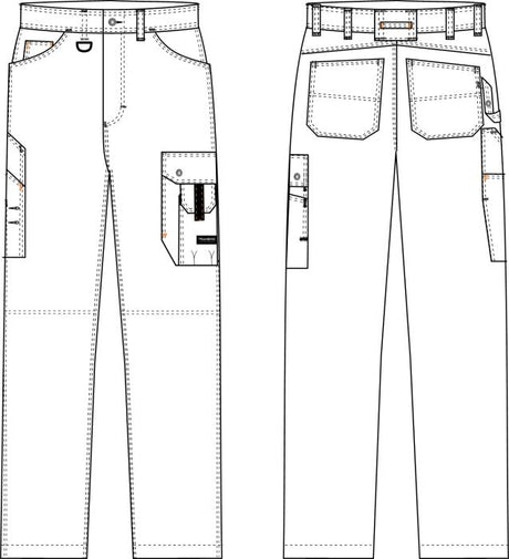 Tranemo 7720 Craftsman Pro Men Black Work Jeans, Size - 34 Short