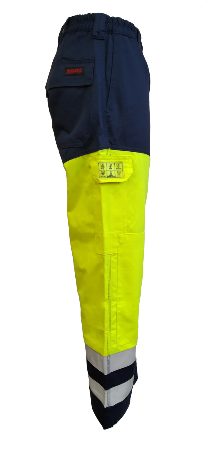 Roots RO19295HV Men FR Trousers Hi Vis Arc Flash Protection Size 30'' Short