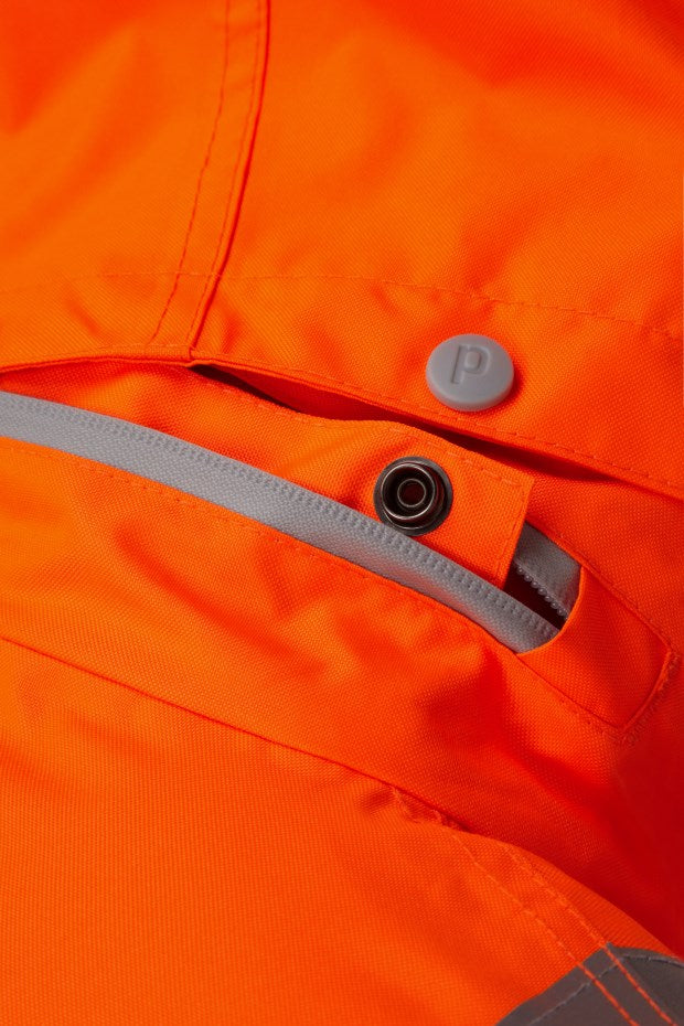 PULSAR Pulsarail PR499 Rail Spec Hi-Vis Orange Breathable Storm Coat Size XL