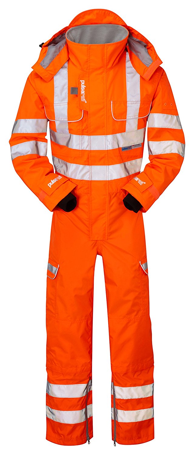 PULSAR Pulsarail PR505 Rail Spec Hi-Vis PU Polyester Foul Weather Coverall