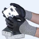 Polyco DyFlex N Dyneema Safety Gloves Cut 3 Resistant 3/4 Nitrile Coating