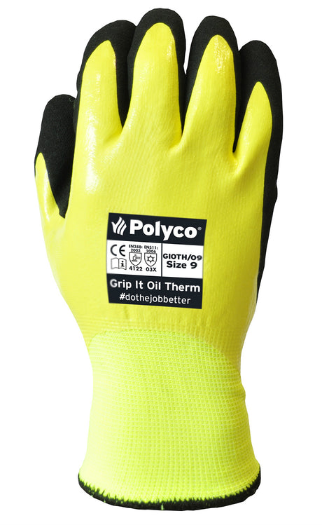 Polyco Grip It Oil Therm GIOTH Fleecy Lined Thermal Work Glove