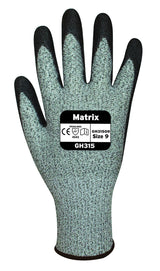 Polyco Matrix GH315 Cut Level-5 Polyurethane Palm Coating Cut Resistant Gloves 4.5.4.3