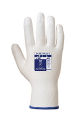 Portwest A620 Work Gloves Cut Resistant Level-3 PU Palm White