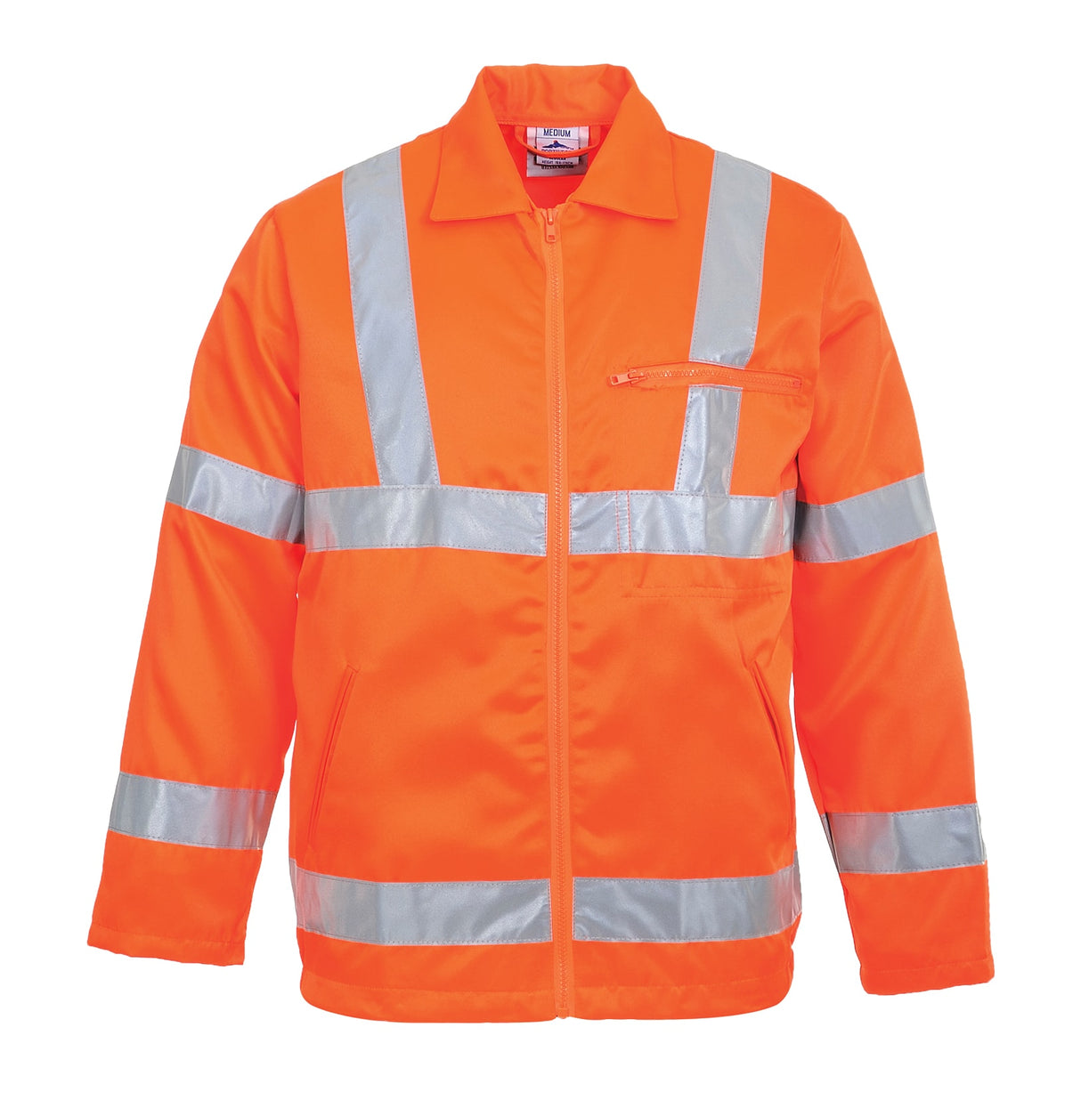 Portwest RT40 Hi-Vis Reflective Orange PolyCotton Jacket