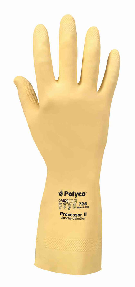 Polyco Processor II Chemical Resistant Gauntlets Natural Rubber