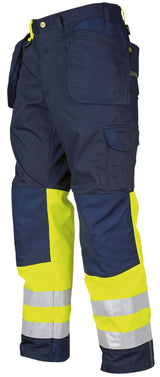 Projob 6502 Hi Vis Reinforced Polycotton Knee Pad Pockets Pants Work Trousers