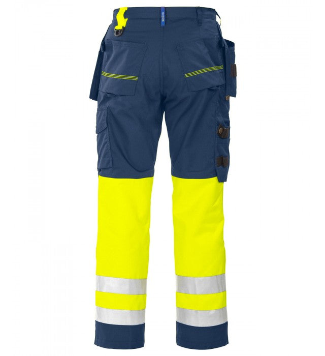 Projob 6502 Hi Vis Reinforced Polycotton Knee Pad Pockets Pants Work Trousers