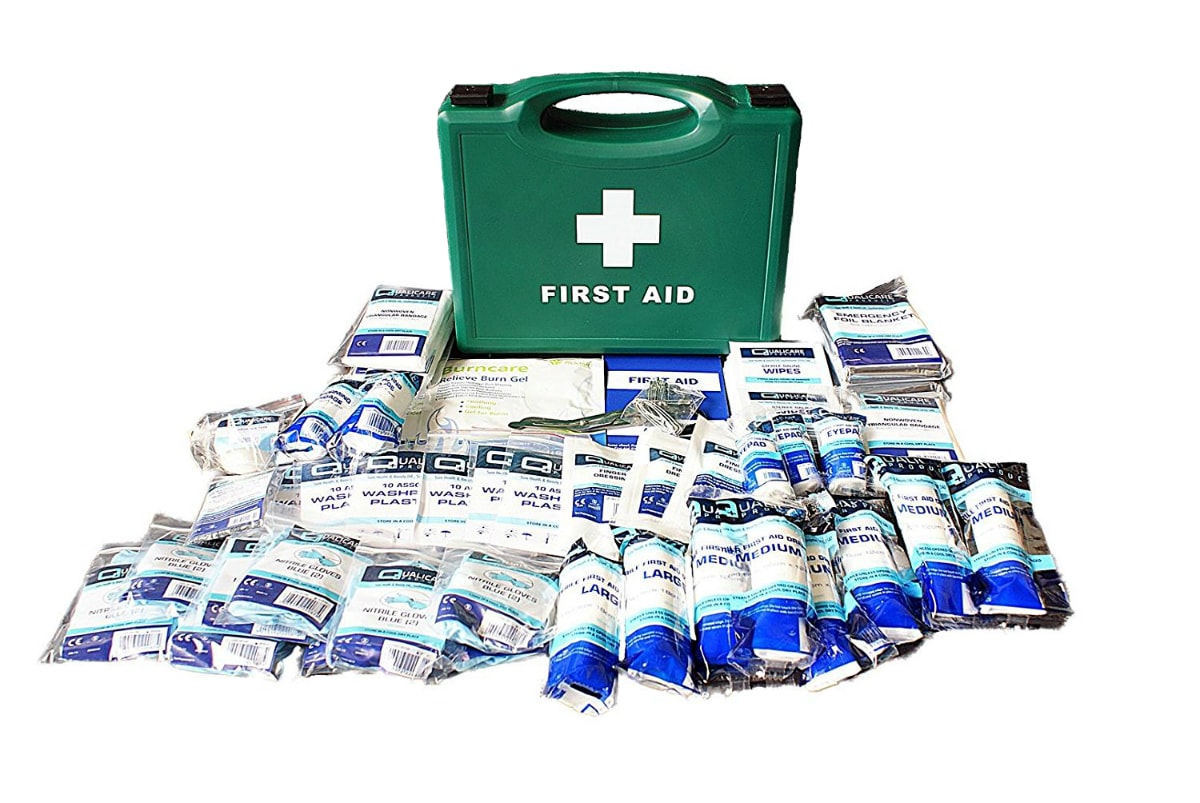 First Add Kit Box QF2120 Medium Full Equipped First Aid Box Kit for 20 Persons Compliant ...