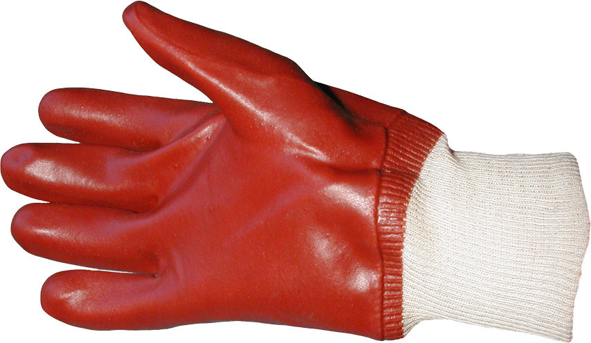 Ultimate Industrial R125 PVC Fully Coated Knitted Wrist Red Work Gloves