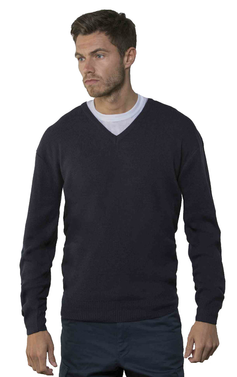 RTY Workwear RT20 Men V-Neck Sweater 100% Acrylic Navy