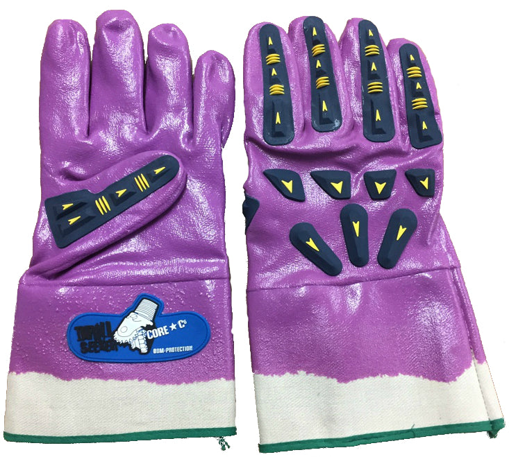 Roots MG8003 Core C6 Impact Glove OBM Protection Purple Size 10