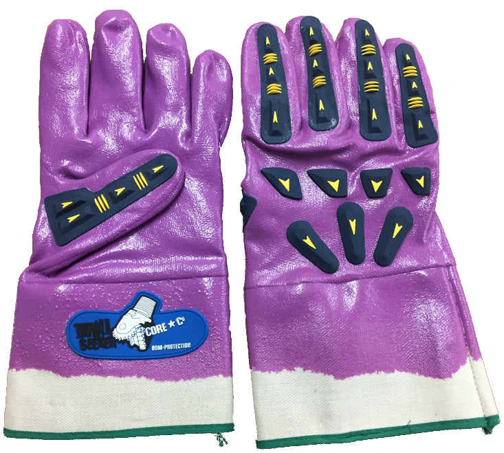 Roots MG8003 Core C6 Impact Glove OBM Protection, Purple - Size 10