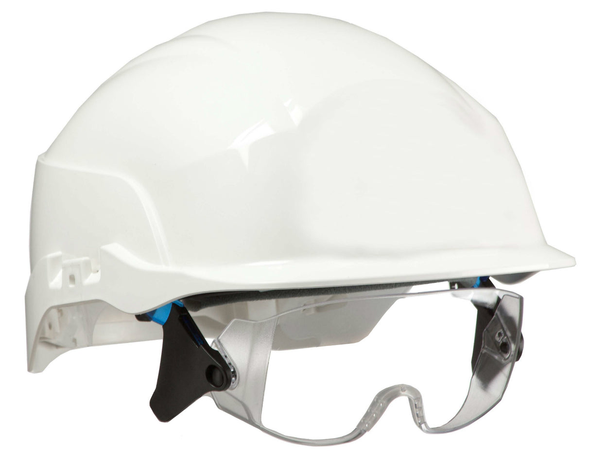 Centurion S20WRF Spectrum Vented Safety Helmet with Integrated Goggles Hard Hat - White