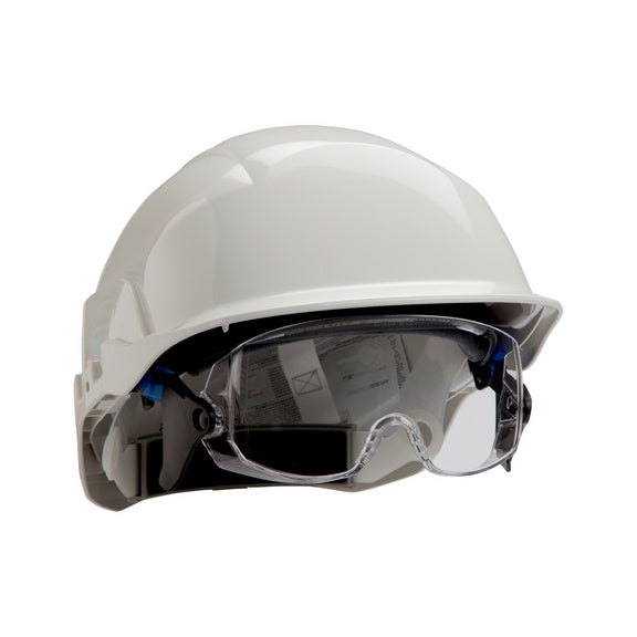 Centurion S20WRF Spectrum Vented Safety Helmet with Integrated Goggles Hard Hat - White