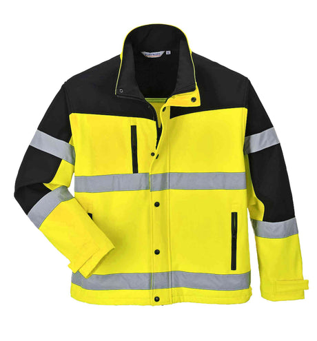 Portwest S429 Men Hi Vis Softshell Jacket Yellow/Navy