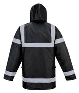 Portwest S433 Waterproof Reflective Tape Wadded Winter Jacket Black