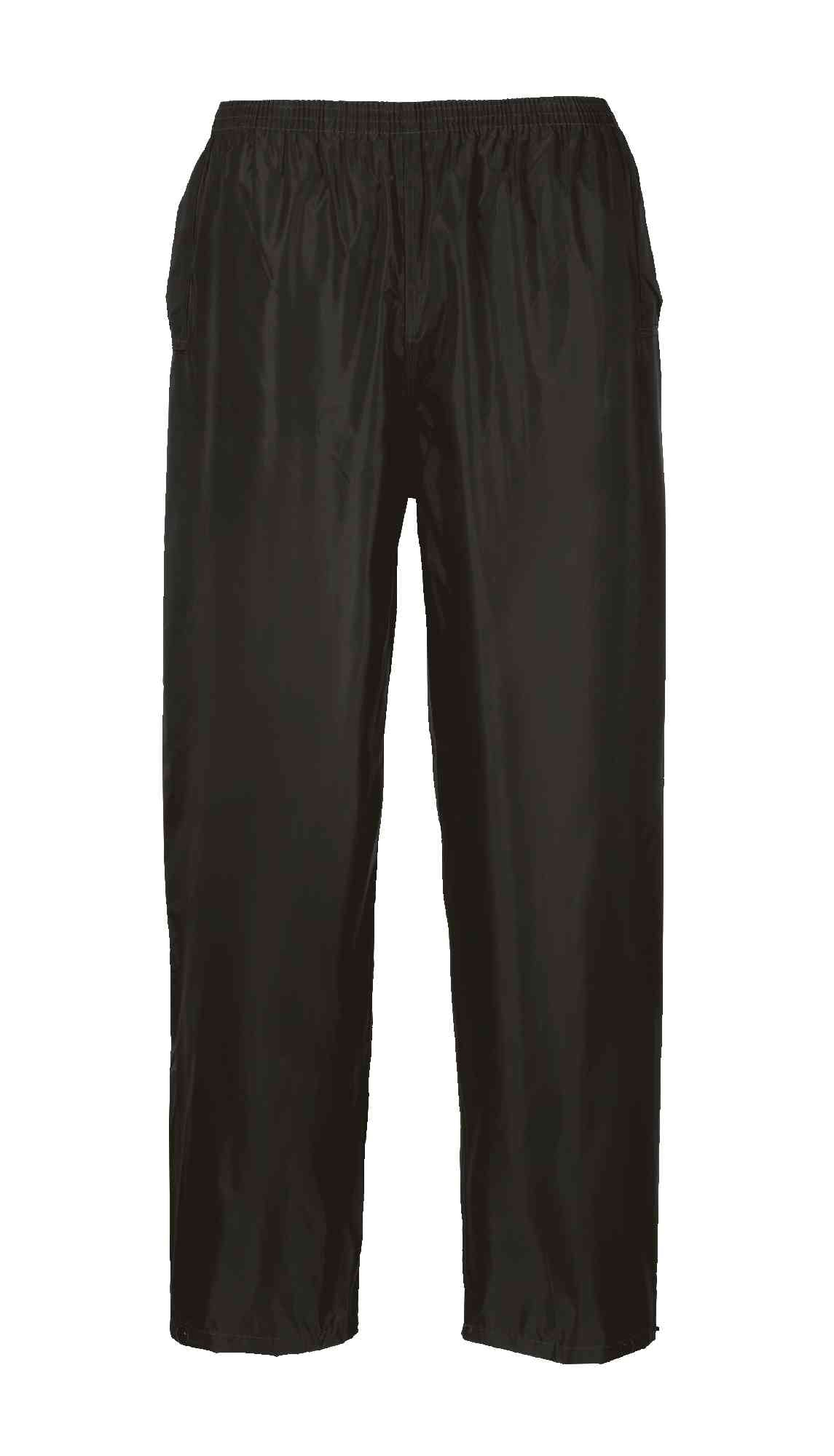 Portwest S441 Classic Waterproof PVC Coating Work Rain Over Trousers Black