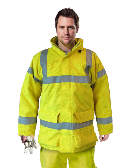 Portwest S778 Bizflame FR Jacket Waterproof Breathable Antistatic Flame Retardant Hi-Vis Yellow Size L