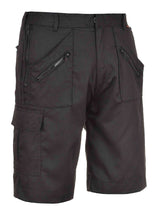 Portwest S889 Action Work Shorts Polycotton Hot Climate Workwear Black Size L