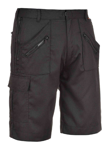 Portwest S889 Action Work Shorts Polycotton Hot Climate Workwear Black Size XS