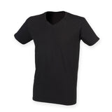 Skinnfit SF122 Feel Good Men Stretch T-Shirt V Neck Black Large