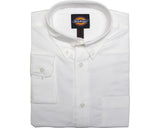 Dickies SH64200 Men's Oxford Weave Shirt Long Sleeve Polycotton White