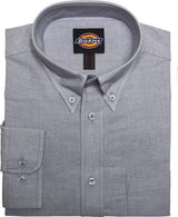 Dickies SH64200 Men's Oxford Weave Long Sleeve Shirt Grey