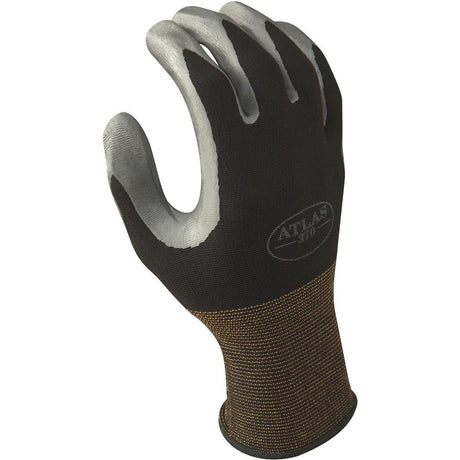 Showa 370 Atlas Nitrile Palm Coating Hand Protection Assembly Grip Gloves, Size - Large