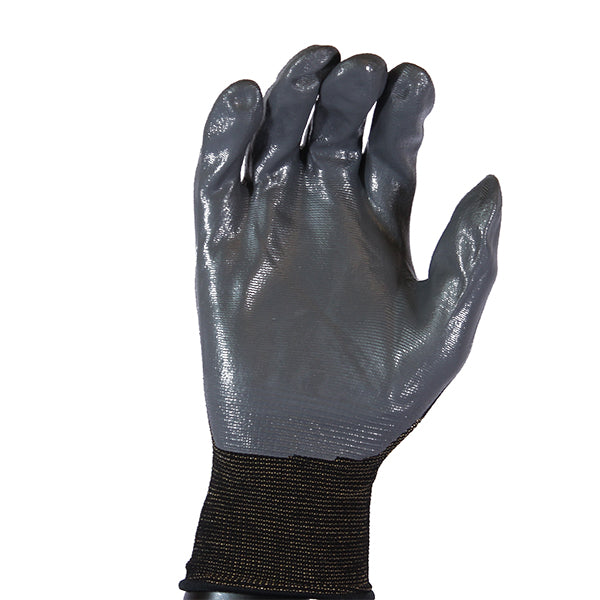 Showa 370 Atlas Nitrile Palm Coating Hand Protection Assembly Grip Gloves, Size - Large