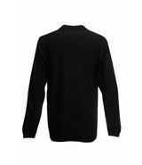 Fruit of the Loom SS24 Men Polo Shirt Long Sleeve Black Size L