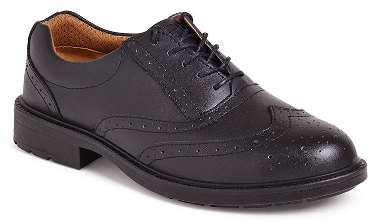 City Knights SS500CM Men Safety Brogues Wingtip Black S1-P Safety Shoe