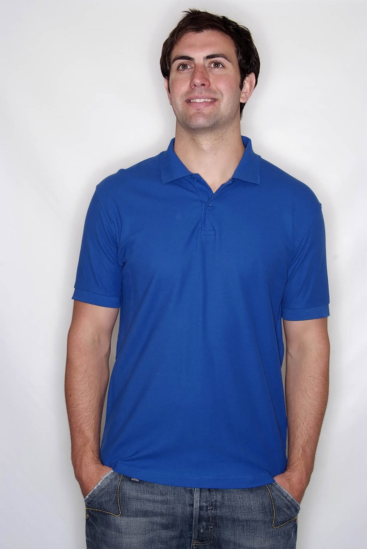 Fruit of The Loom SS5 Premium Men Polo Shirt Royal Blue Size L