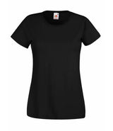 Fruit of the Loom SS77 Ladies Fit Value T-Shirt Black
