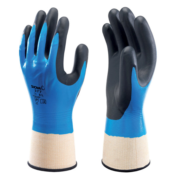 Showa 377 Foam Coated Nitrile Glove