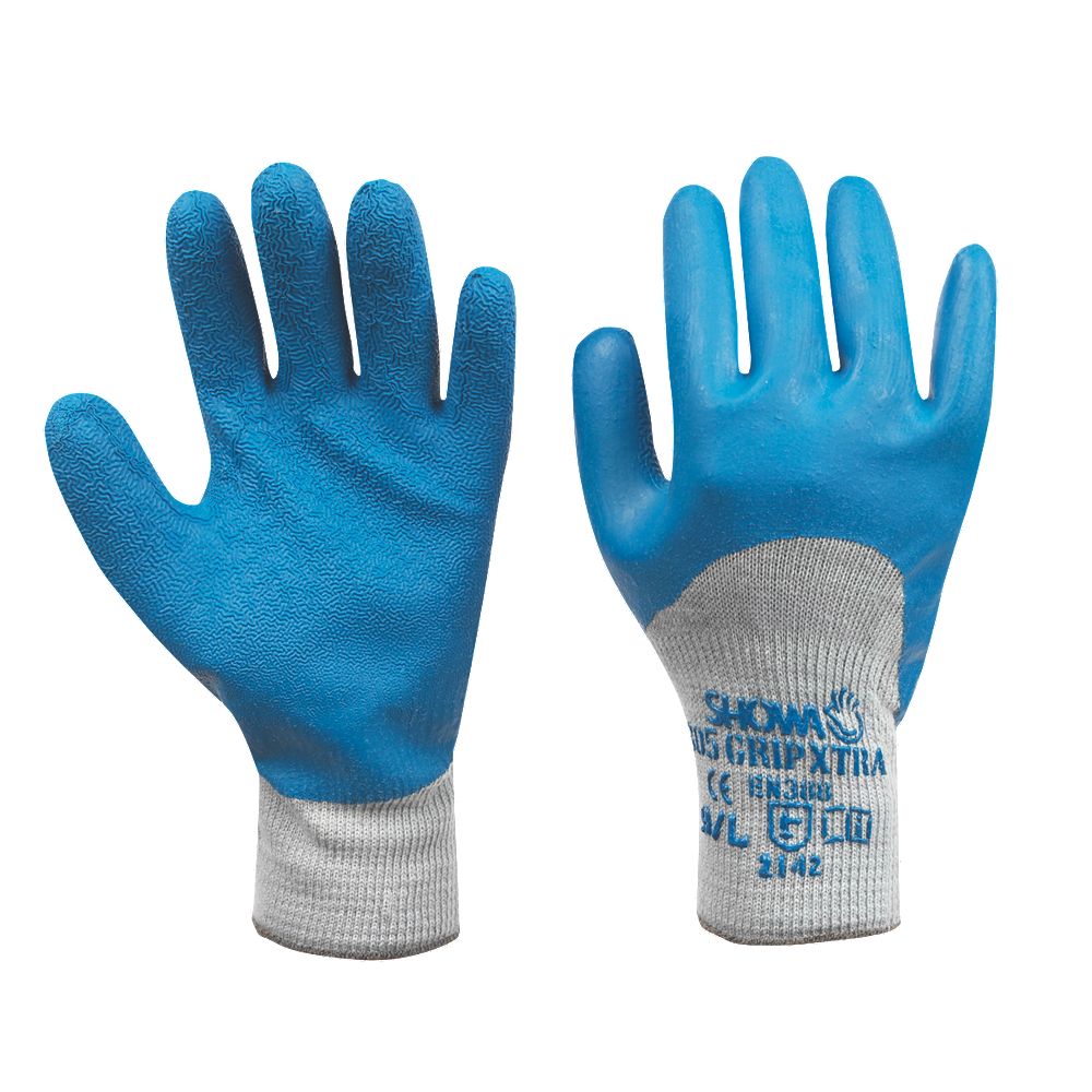 Showa 305 Latex Coated General Handling Hand Protection Extra Grip Work Gloves