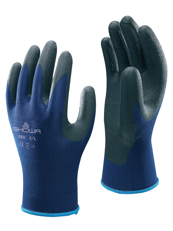 Showa Globus Black & Blue Nitrile Coated Foam Grip Glove 380 (3.1.2.1)