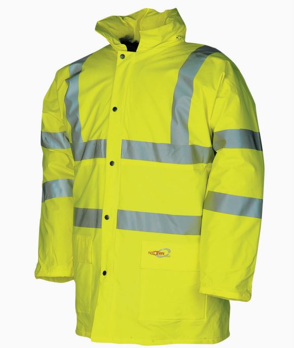 Sioen Tacana 7650 High Visibility Quilted Lined Rain Yellow Jacket