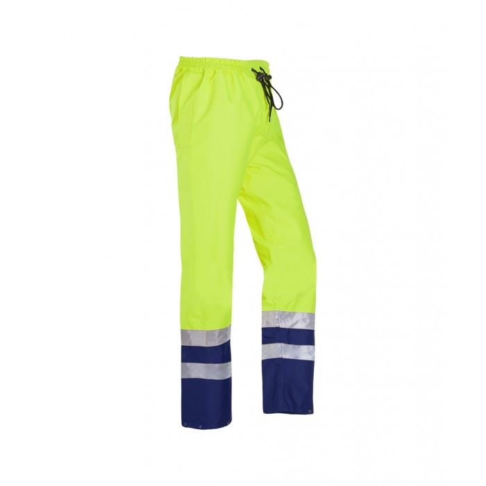 Sioen Tarviso Hi Vis Waterproof Rain Trousers 5841 Yellow/Navy