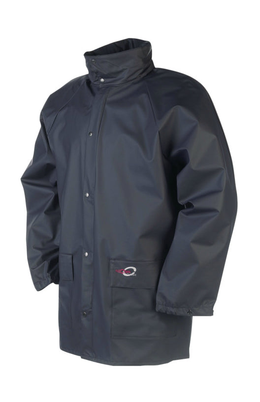 Sioen 4820 Dortmund Waterproof Hooded Navy Rain Jacket, Size - XL