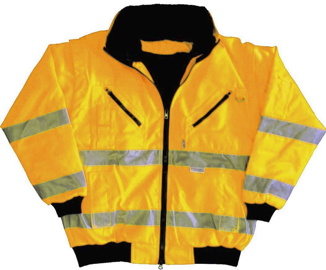 Sioen 029A Sparrow Hi Vis Winter Pilot Jacket Fur Collar Detachable Sleeves Yellow